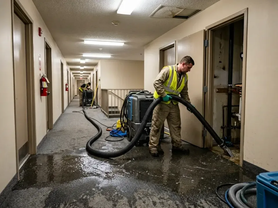 multi-unit-apartment-hallway-f-005 — frequently asked questions, Emergency Burst Pipe Water Extraction & Removal in Munsons…